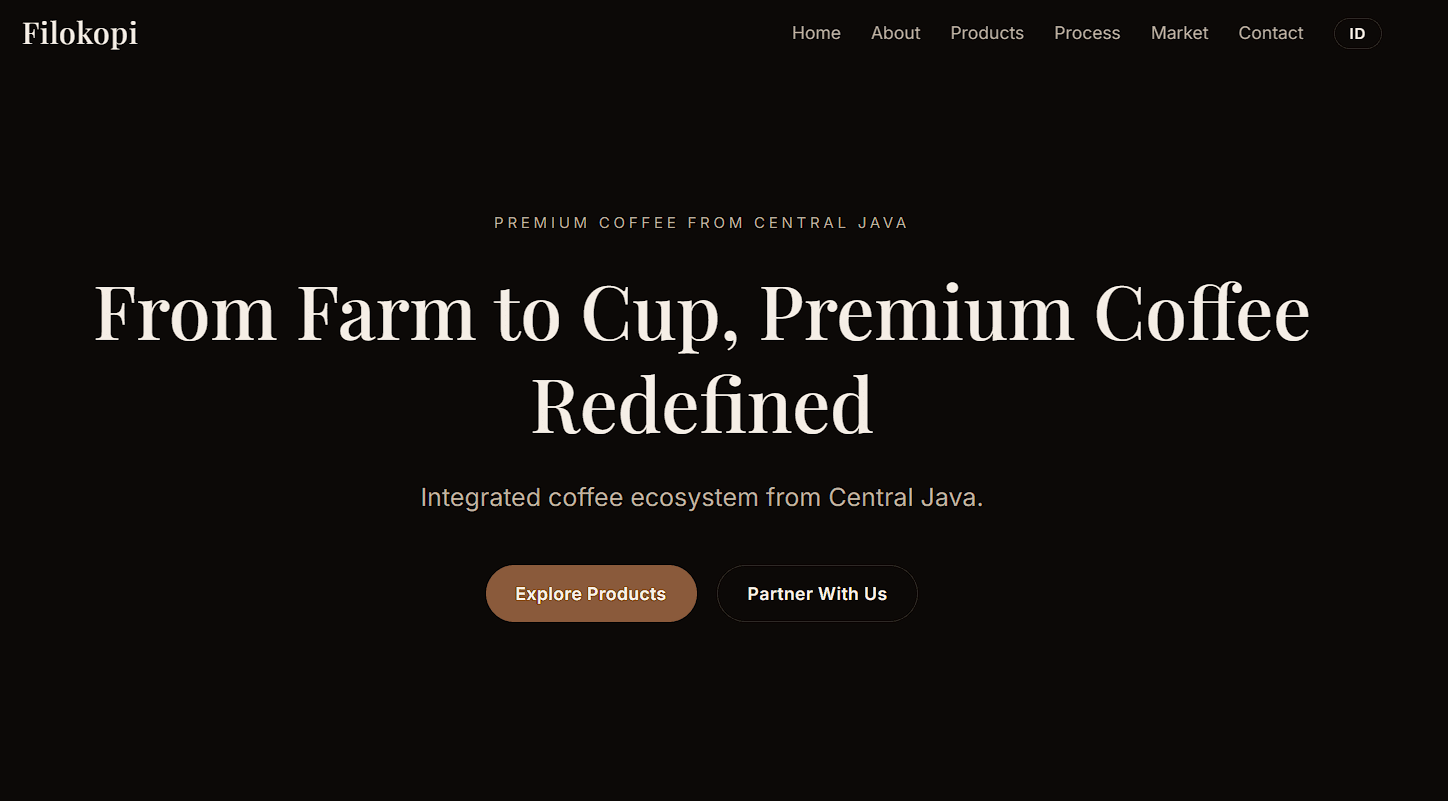 Filokopi Landing Page